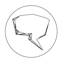 Speech bubble icon vector