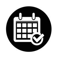 Icono de signo de calendario vector