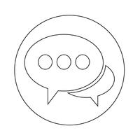 Speech bubble icon vector