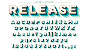 Colorful Typography Design with Shadows vector
