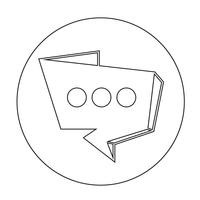 Speech bubble icon vector