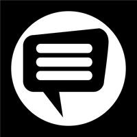 Speech bubble icon vector