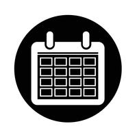 Icono de signo de calendario vector