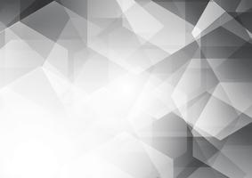 White and gray color polygon abstract vector background