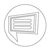 Speech bubble icon vector