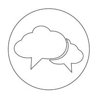 Speech bubble icon vector