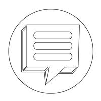 Speech bubble icon vector