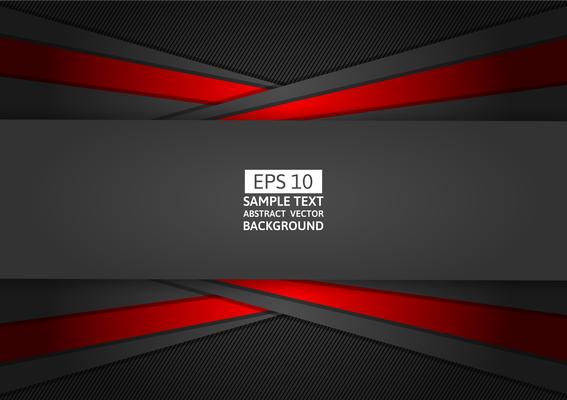 Red and black geometric abstract background modern design, Vector illustration
