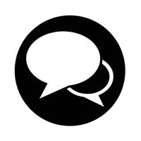 Speech bubble icon vector