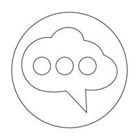 Speech bubble icon vector