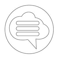 Speech bubble icon vector