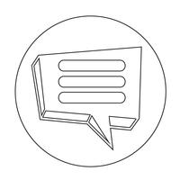 Speech bubble icon vector