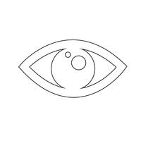 Ilustración de vector de icono de ojo