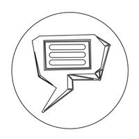 Speech bubble icon vector