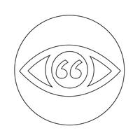 Icono de signo de ojo vector