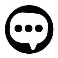 Speech bubble icon vector