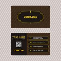 Vintage Brown Business Card vector