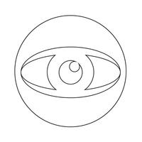 Sign of Eye icon vector