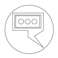 Speech bubble icon vector