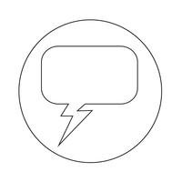 Speech bubble icon vector