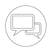 Speech bubble icon vector