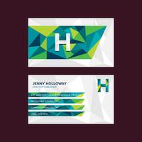 Low Poly Business Card vector