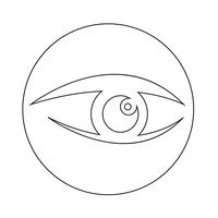 Icono de signo de ojo vector