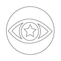 Sign of Eye icon vector