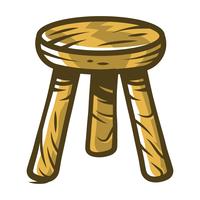 Stool Chair Seating Furniture Illustration vector