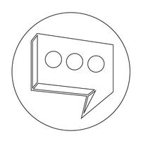 Speech bubble icon vector