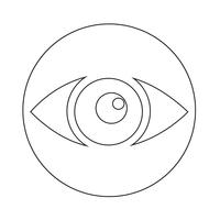 Icono de signo de ojo vector