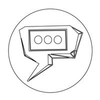 Speech bubble icon vector