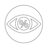 Sign of Eye icon vector