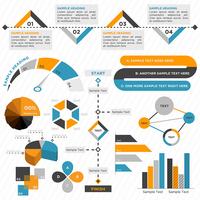 Infografía de negocios colorido vector