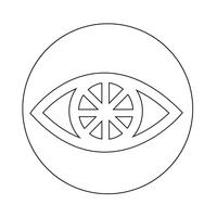 Sign of Eye icon vector