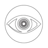 Icono de signo de ojo vector