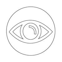 Sign of Eye icon vector