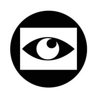 Icono de signo de ojo vector