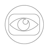 Icono de signo de ojo vector