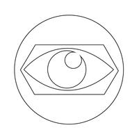 Icono de signo de ojo vector