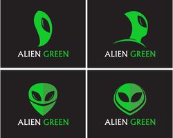 Alien face icon vector logo and symbols template app
