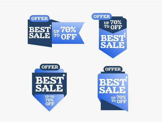 Best sale colorful creative shopping vector ribbons