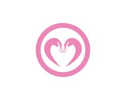 Swan logo Template vector