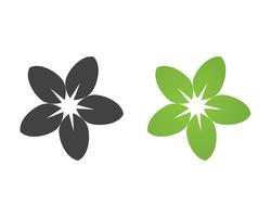 Plantilla del logotipo del diseño del ejemplo del vector del icono de la flor del jazmín
