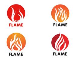 Fire flame Logo Template vector icon Oil, gas and energy logo concept