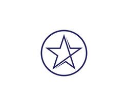 Diseño del ejemplo del icono del vector del logotipo de la estrella