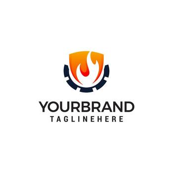 flame industry logo design concept template vector. Oil Industry Logo Template vector