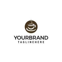 coffee cup logo design concept template vector