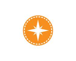 Imagen vectorial de compass logo y símbolo plantilla icono vector