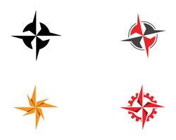 Compass logo and symbol template icon vector image 